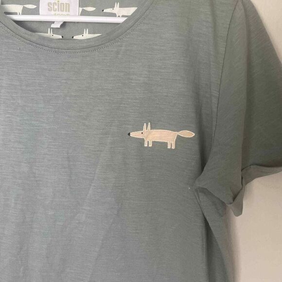 Scion at Next Gray Mr. Fox Short Sleeve T Shirt Size Small 100% Cotton - Picture 5 of 6